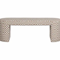 New WOOOD Jacob bankje ruit dessin Zand