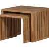 Online WOOOD Jasmijn bijzettafel recycled teak naturel - set van 2