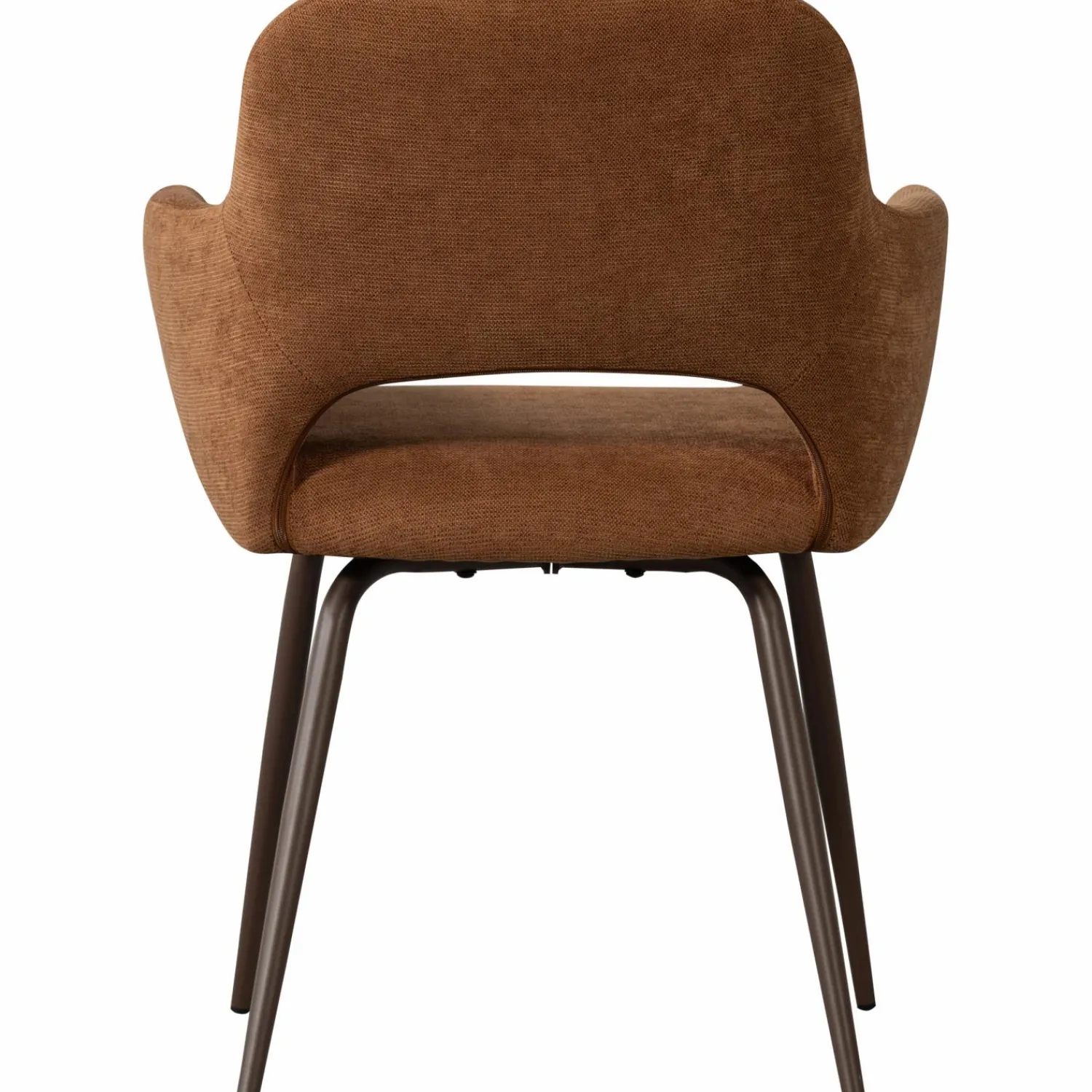 WOOOD Jenny eetkamerstoel geweven stof Bruin