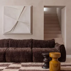 Discount WOOOD Jonah bijzettafel hout donkerbruin 42xø30 cm