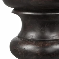 Discount WOOOD Jonah bijzettafel hout donkerbruin 42xø30 cm