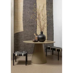 WOOOD Jorre eettafel mdf ø120 cm Militair bruin