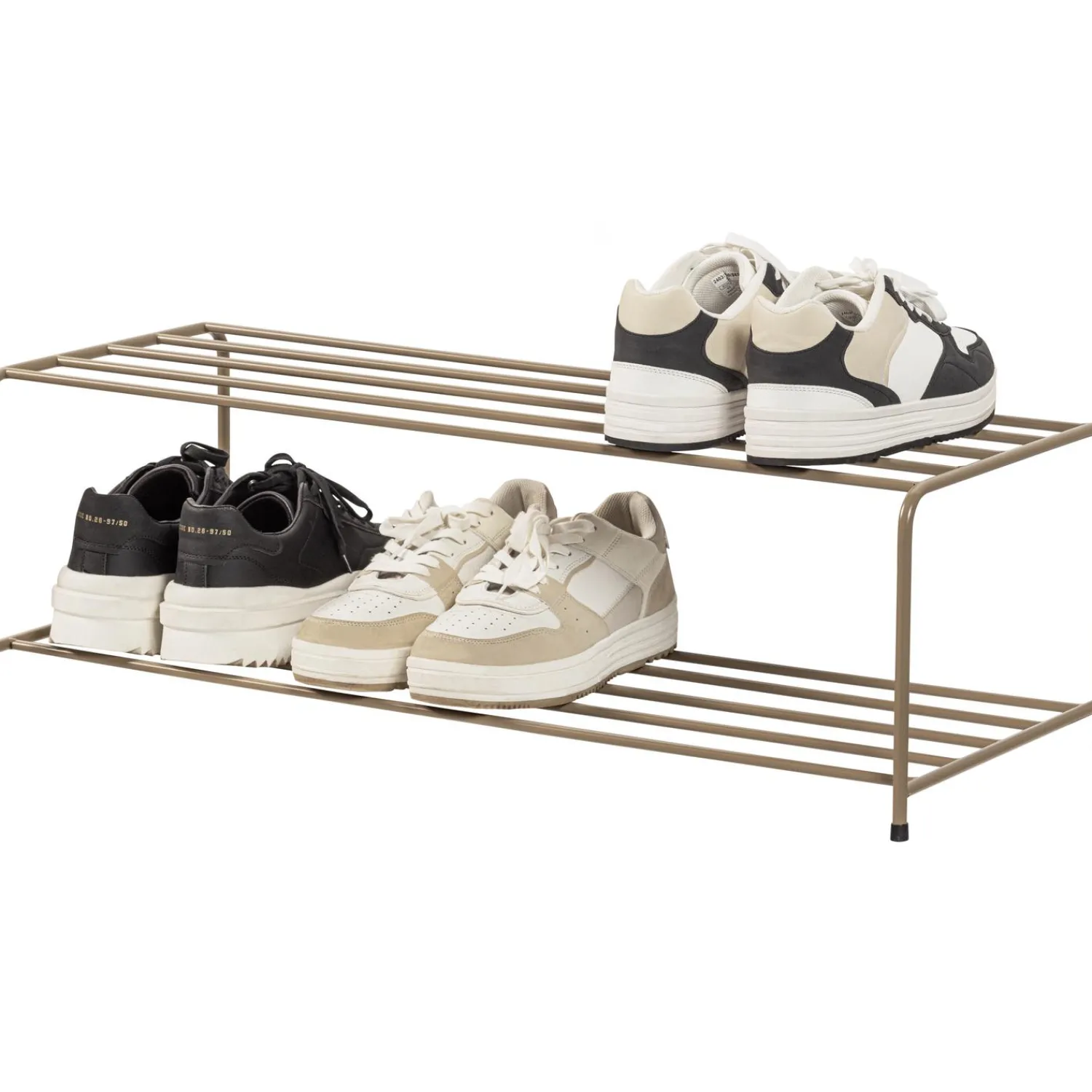 New WOOOD Josse staand schoenenrek metaal militair bruin