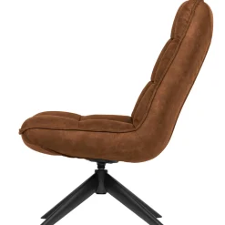Sale WOOOD Jouke draaifauteuil leerlook Cognac