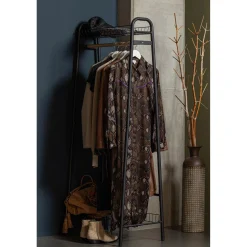 WOOOD Jovi kledingrek metaal zwart