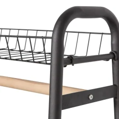 WOOOD Jovi kledingrek metaal zwart