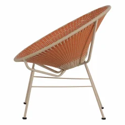 Sale WOOOD Kazoun tuin loungestoel wicker Oranje