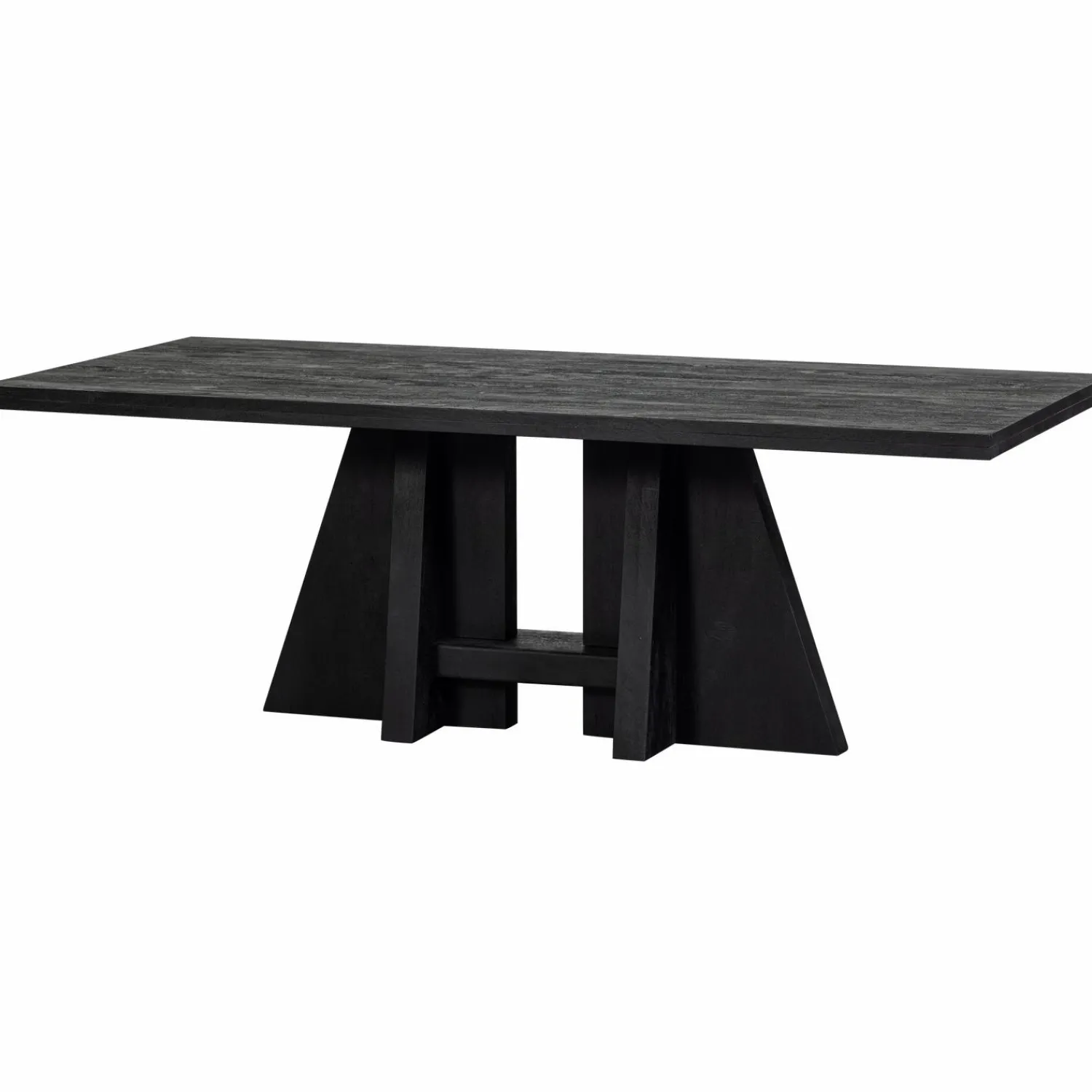 Discount WOOOD Kean eettafel met middenpoot mango zwart 220x100 cm