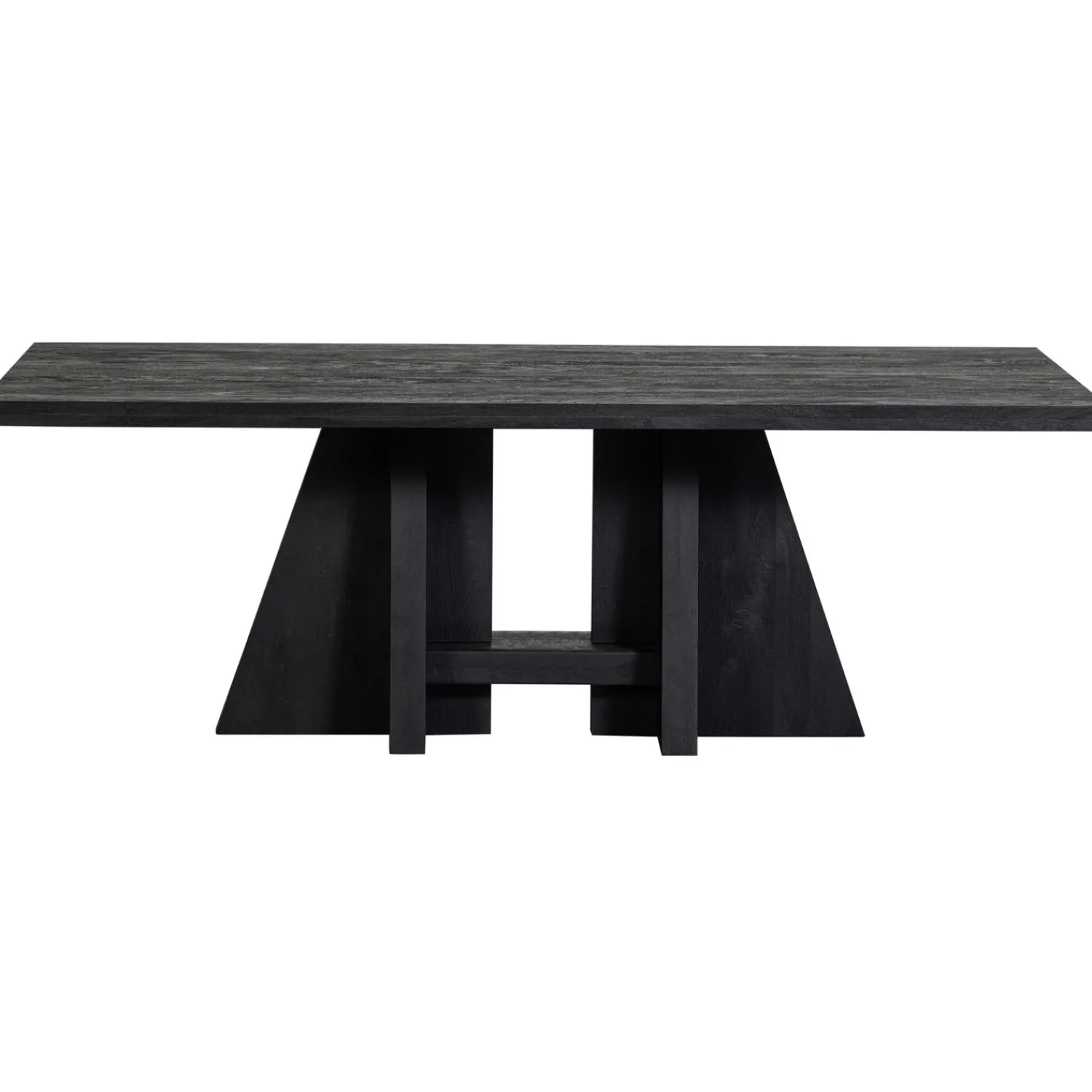 Discount WOOOD Kean eettafel met middenpoot mango zwart 220x100 cm