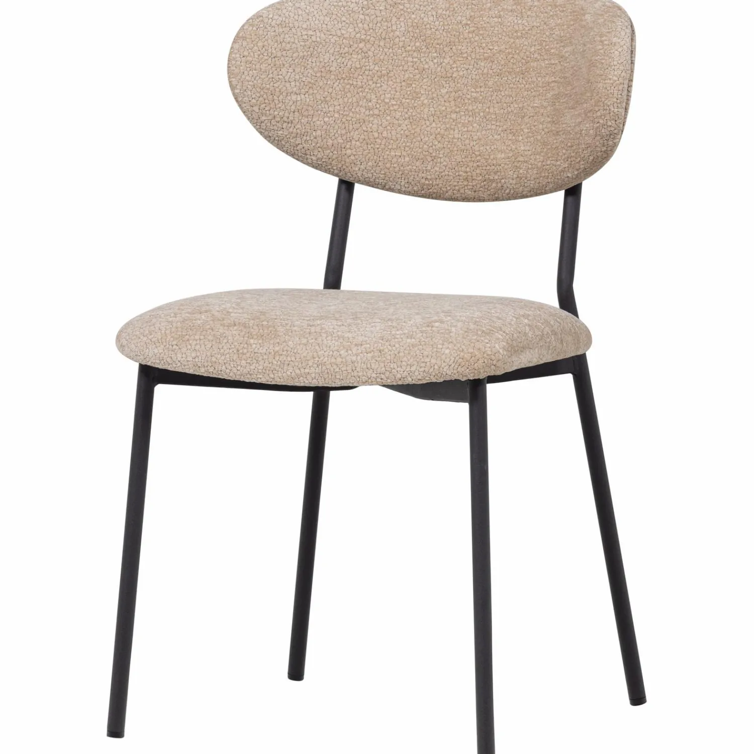 Clearance WOOOD Kjeld eetkamerstoel chenille structuur Naturel