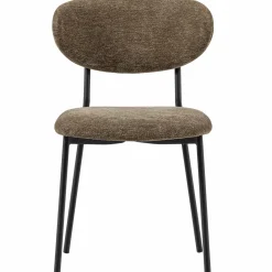 Clearance WOOOD Kjeld eetkamerstoel chenille structuur Groen