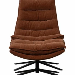 Online WOOOD Kube draaifauteuil met hocker Bruin