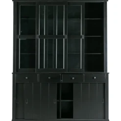 Clearance WOOOD Lagos buffetkast grenen Diepzwart