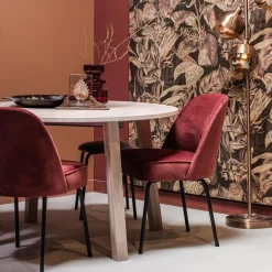 Online WOOOD Lange Jan uitschuifbare eettafel rond eiken Sydney