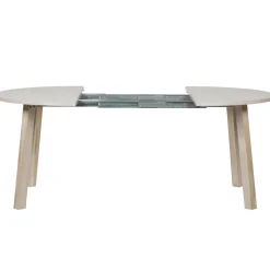 Online WOOOD Lange Jan uitschuifbare eettafel rond eiken Sydney