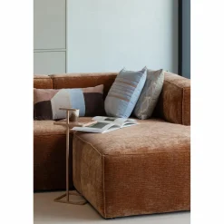 WOOOD Laon kussens velvet naturel/blauw - set van 3