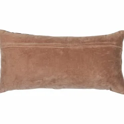 WOOOD Laon kussens velvet naturel/blauw - set van 3