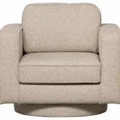 Outlet WOOOD Lazy draaifauteuil bouclé Naturel
