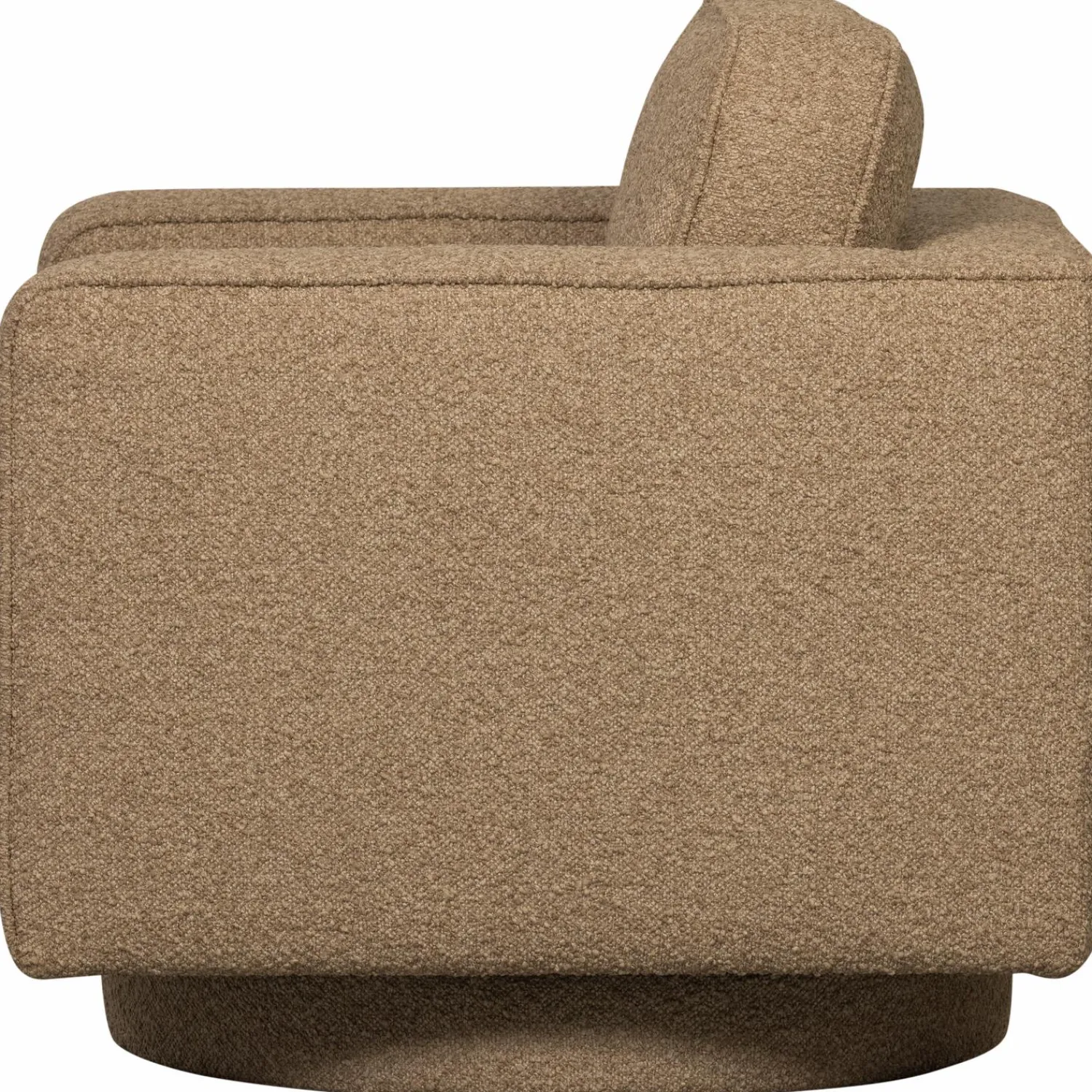 Clearance WOOOD Lazy draaifauteuil bouclé bruin Zand