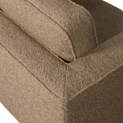 Clearance WOOOD Lazy draaifauteuil bouclé bruin Zand