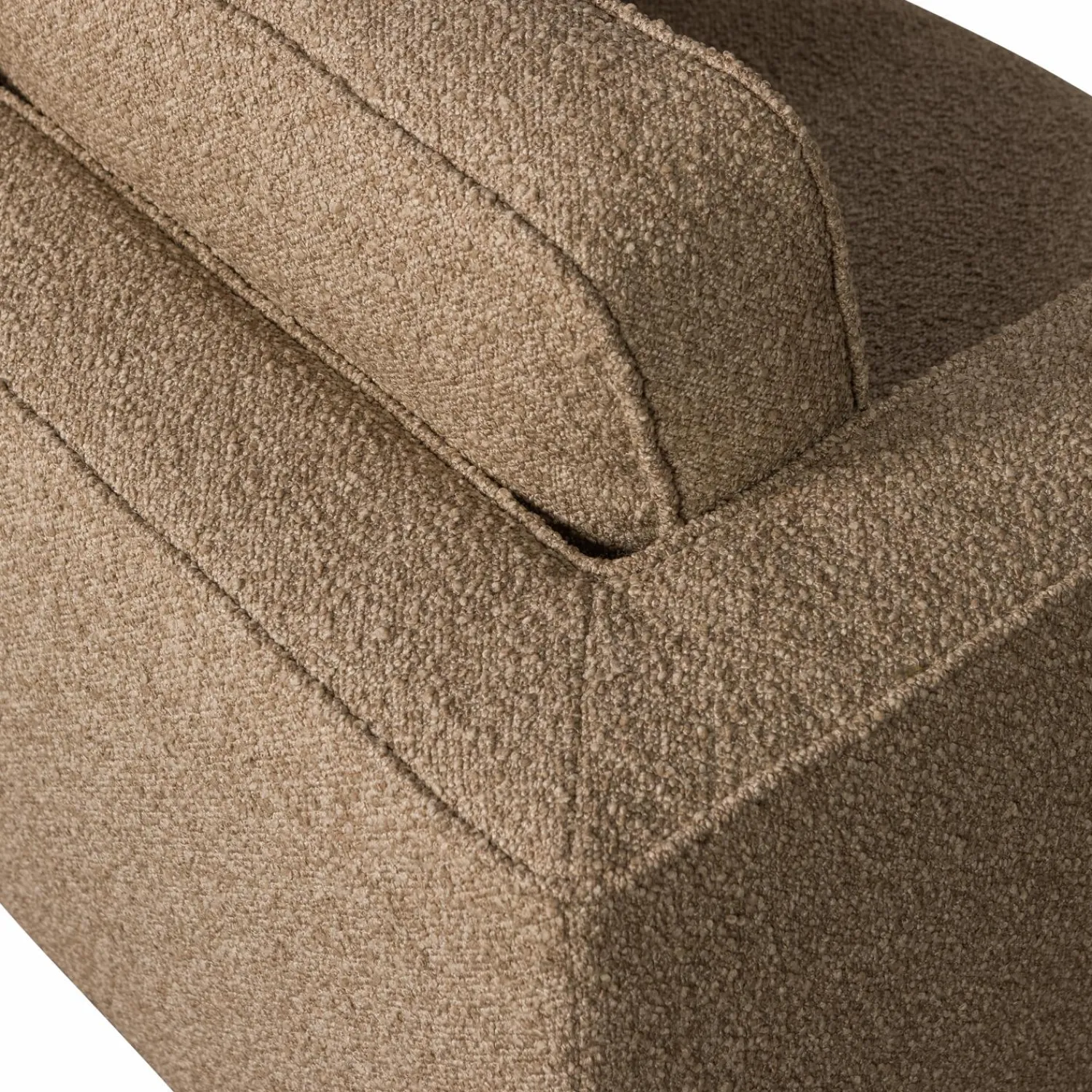 Clearance WOOOD Lazy draaifauteuil bouclé bruin Zand