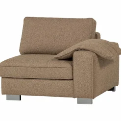 Best WOOOD Lazy 1-zits element met arm rechts bouclé Bruin