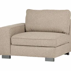 Online WOOOD Lazy 1-zits element met arm links bouclé Naturel