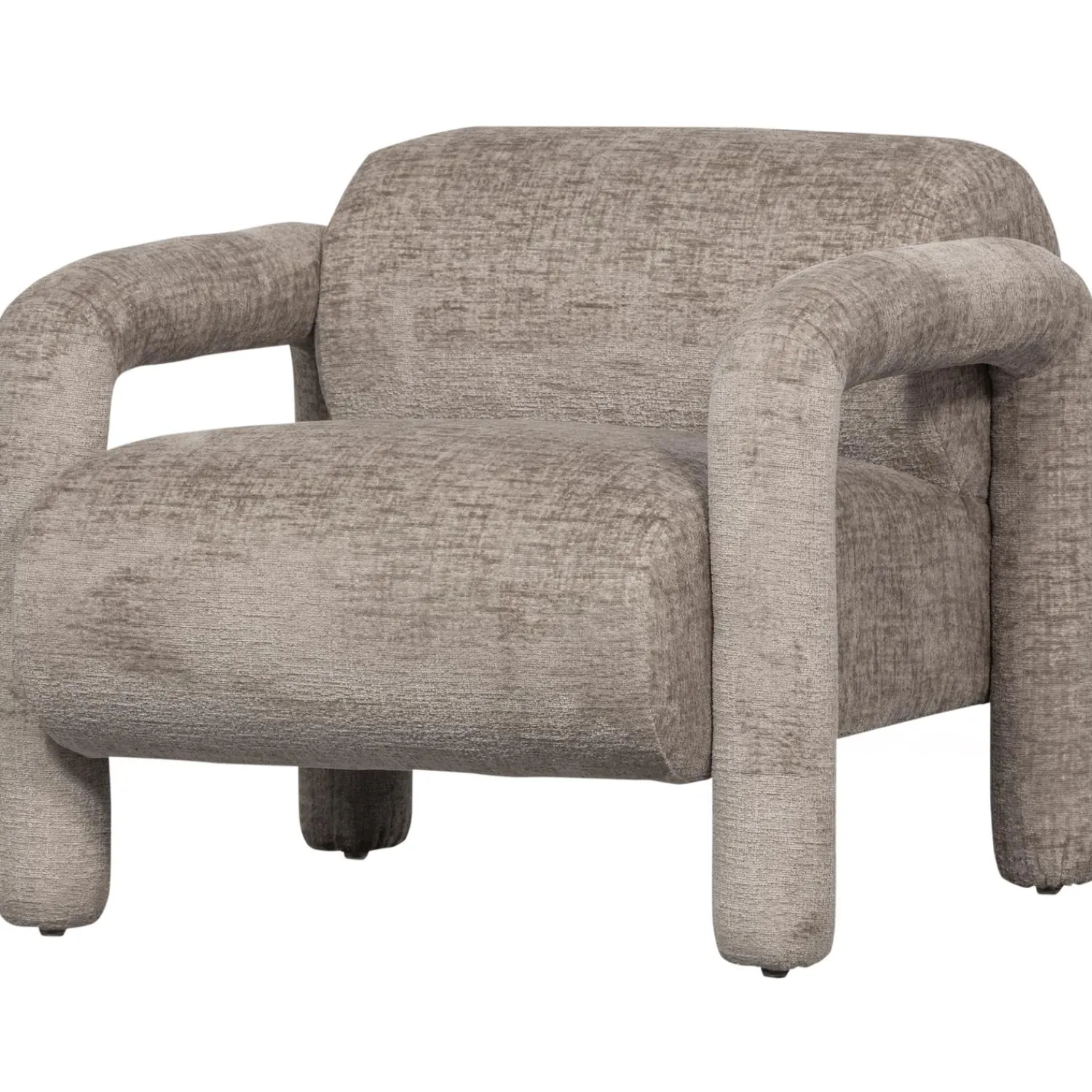 Discount WOOOD Lenny fauteuil in grove textuur Zand