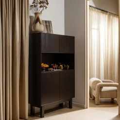 Discount WOOOD Lenny fauteuil in grove textuur Zand