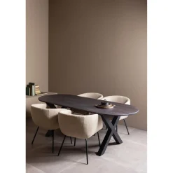 Outlet WOOOD Leon eetkamerstoel Naturel melange