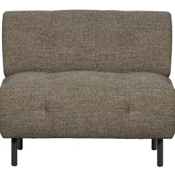 Hot WOOOD Lloyd fauteuil grof geweven Donkerbruin melange