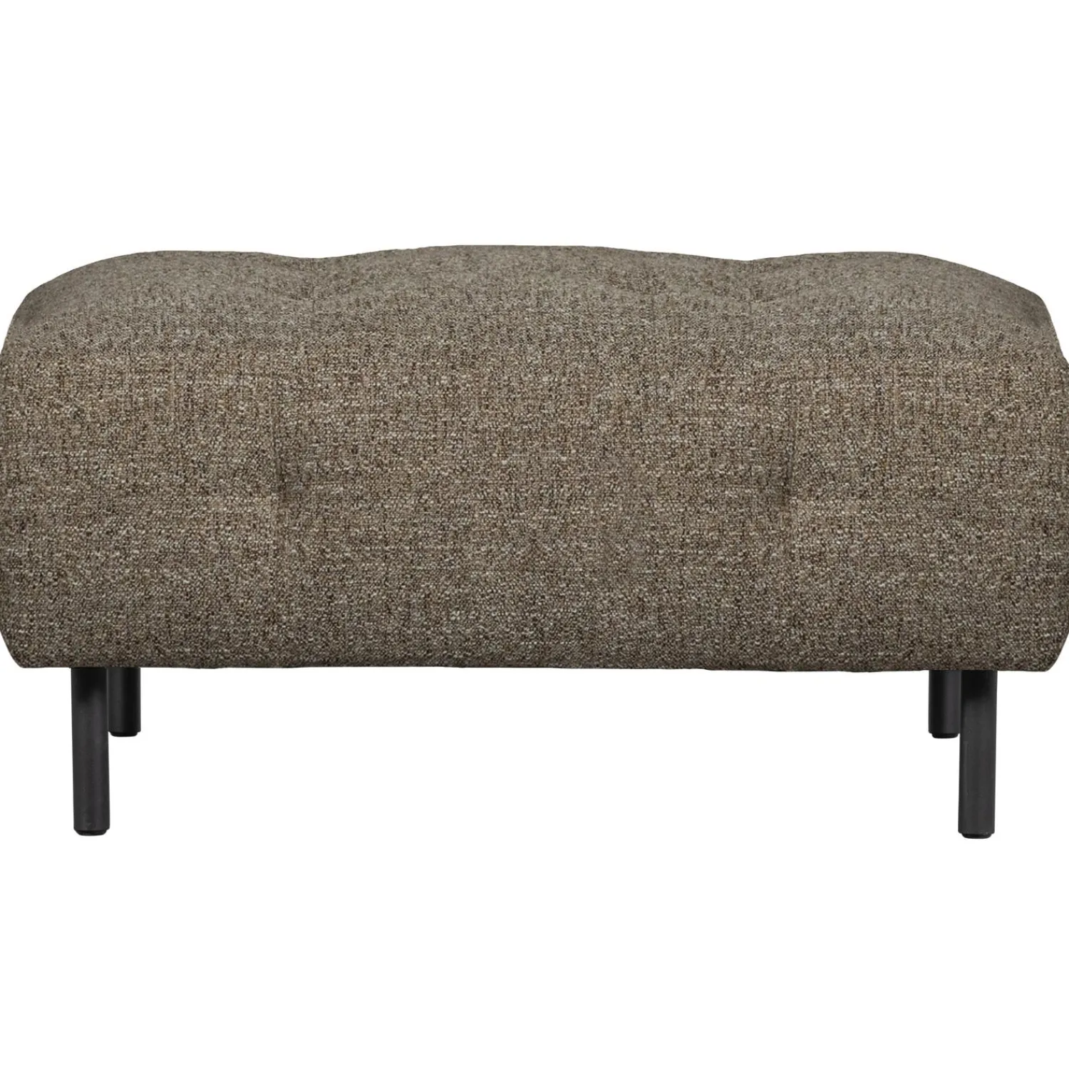 WOOOD Lloyd hocker grof geweven Donkerbruin melange