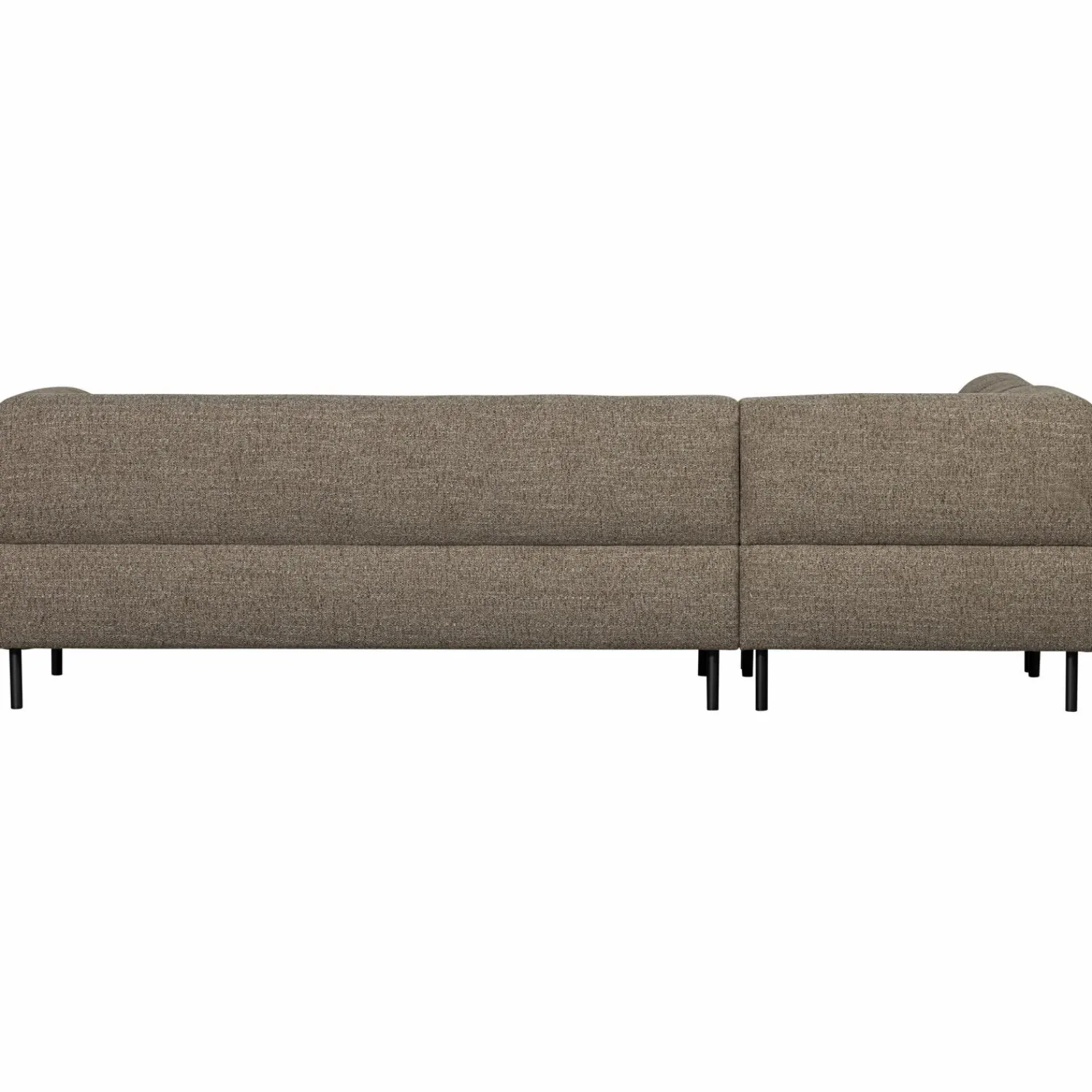 New WOOOD Lloyd hoekbank links grof geweven Donkerbruin melange