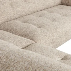 Discount WOOOD Lloyd hoekbank links grof geweven Naturel melange