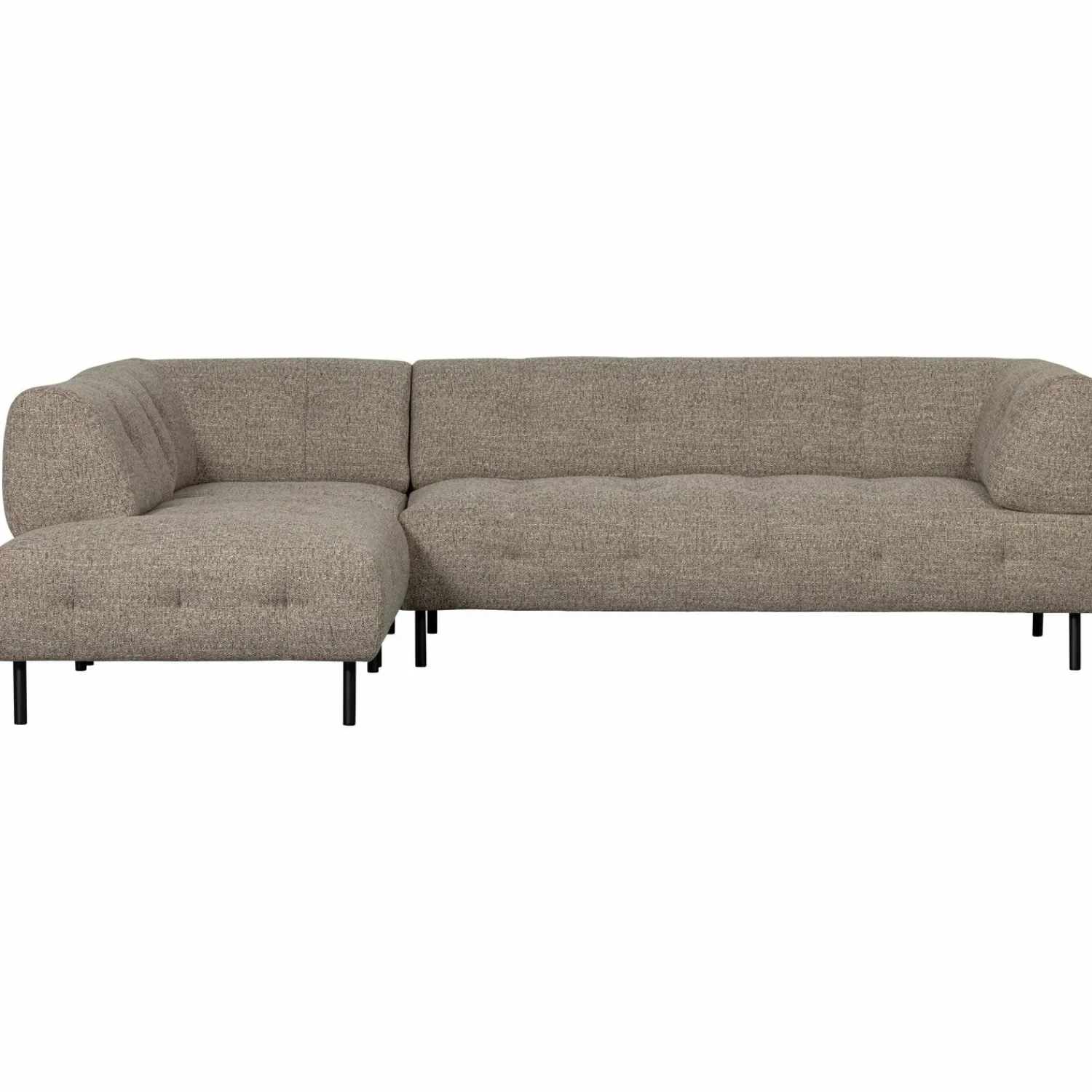 Sale WOOOD Lloyd hoekbank links grof geweven Bruin melange