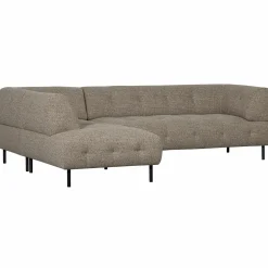 Sale WOOOD Lloyd hoekbank links grof geweven Bruin melange