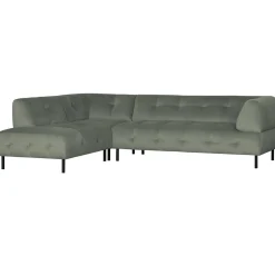 Online WOOOD Lloyd hoekbank links velvet Waterplant
