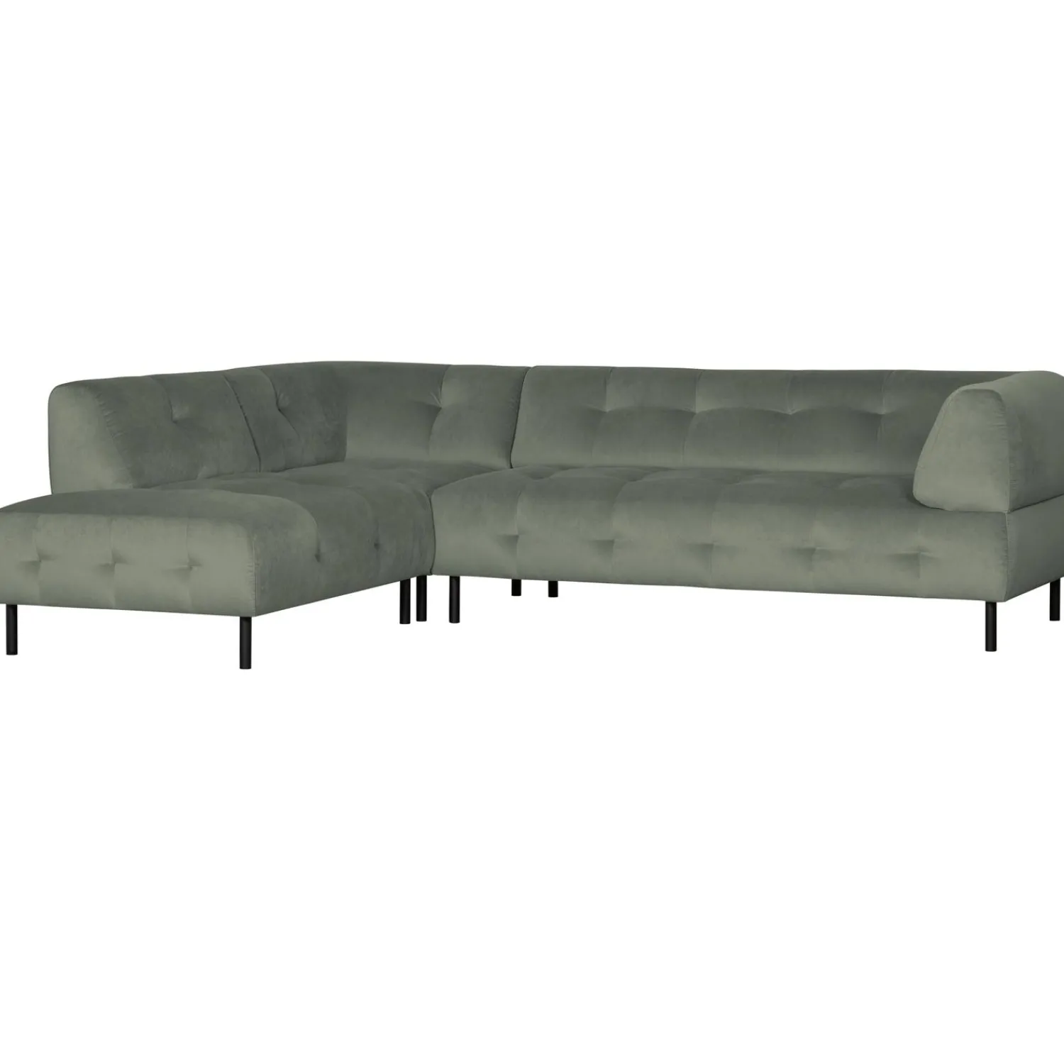 Online WOOOD Lloyd hoekbank links velvet Waterplant