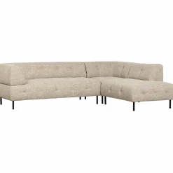 Hot WOOOD Lloyd hoekbank rechts grof geweven Naturel melange