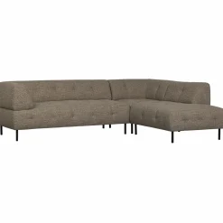 Discount WOOOD Lloyd hoekbank rechts grof geweven Donkerbruin melange