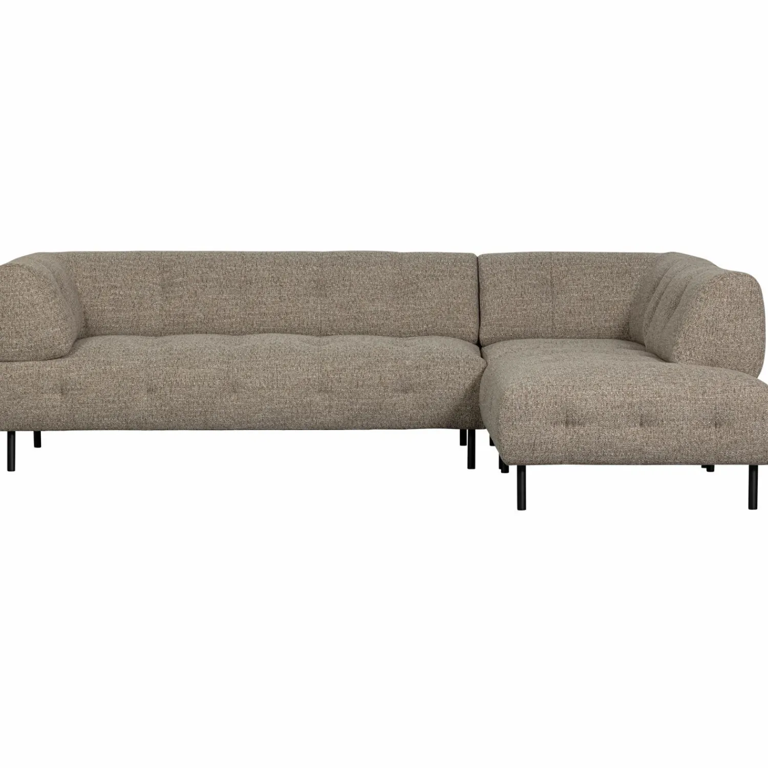 WOOOD Lloyd hoekbank rechts grof geweven Bruin melange