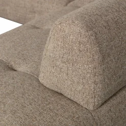 WOOOD Lloyd hoekbank rechts grof geweven Bruin melange