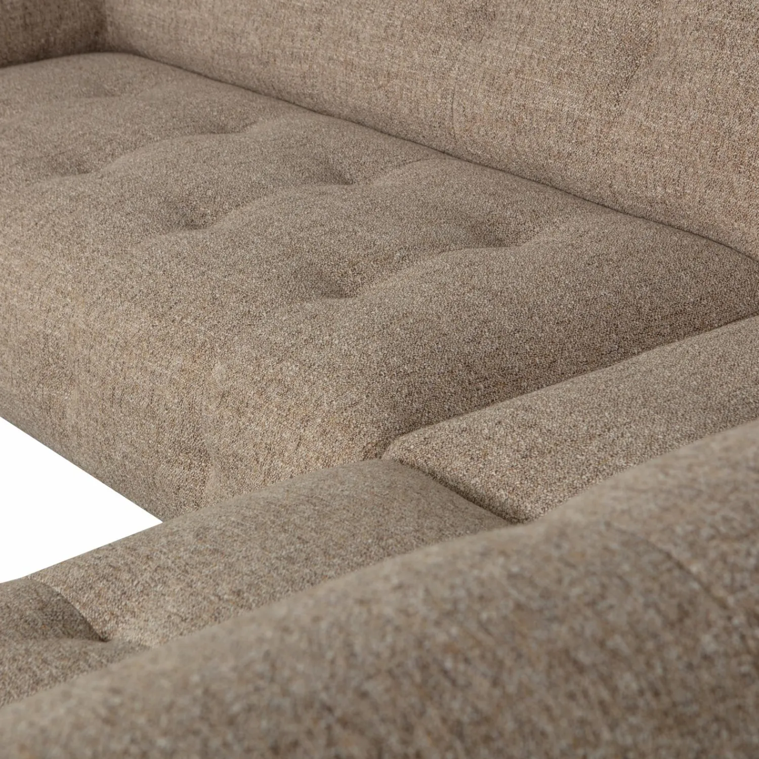 WOOOD Lloyd hoekbank rechts grof geweven Bruin melange