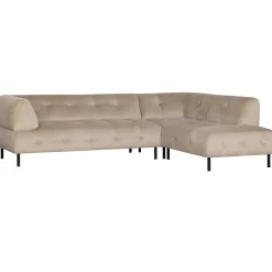 Outlet WOOOD Lloyd hoekbank rechts velvet Zeezout