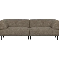 Hot WOOOD Lloyd 4-zits bank grof geweven Donkerbruin melange