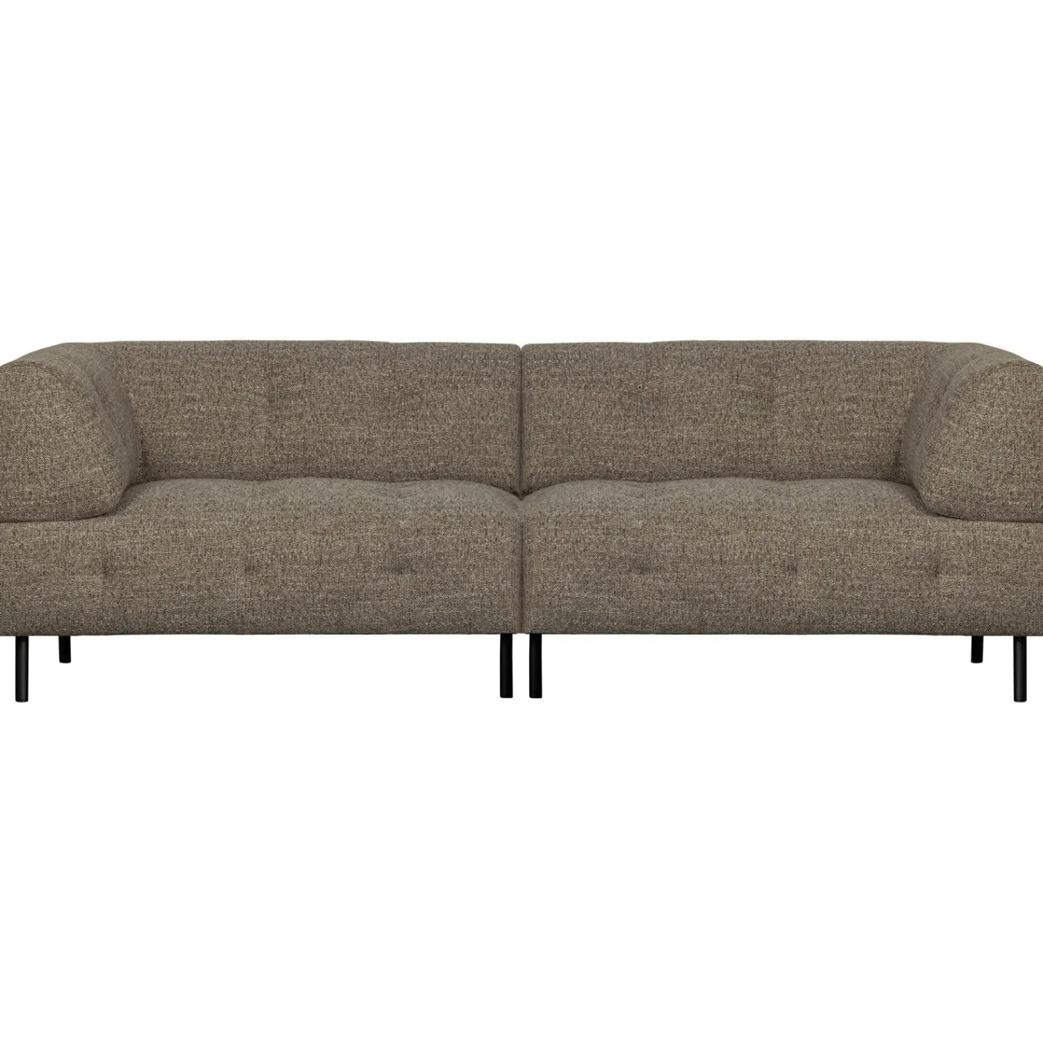 Hot WOOOD Lloyd 4-zits bank grof geweven Donkerbruin melange