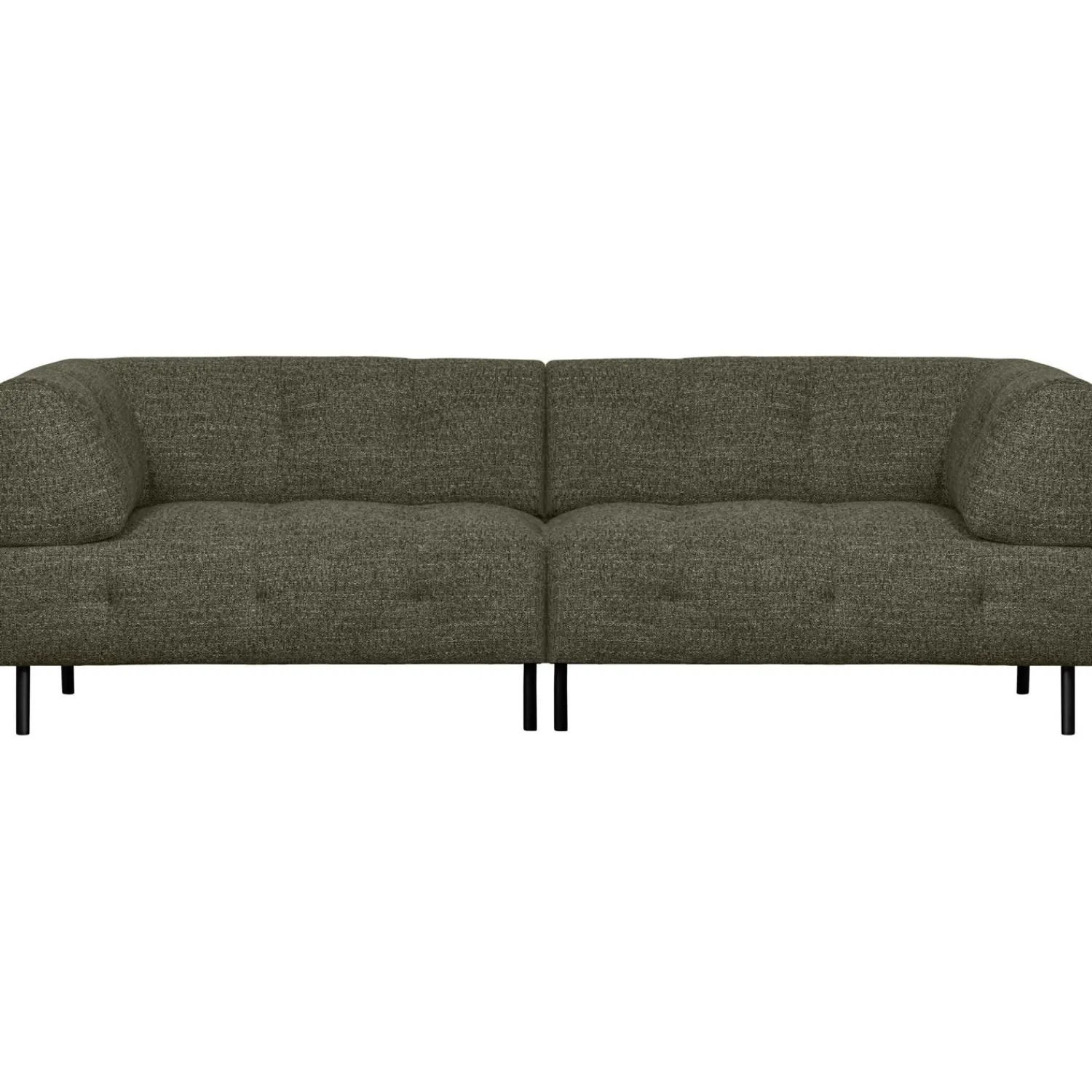 Clearance WOOOD Lloyd 4-zits bank grof geweven Groen melange