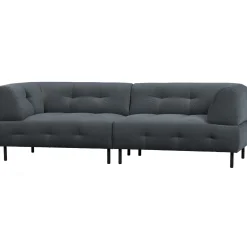 Outlet WOOOD Lloyd 4-zits bank velvet Wolk