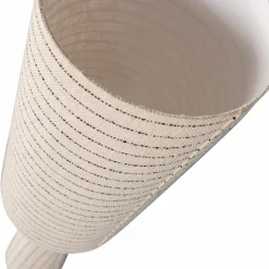 Hot WOOOD Loft vloerlamp metaal/bouclé met strepen 130 x Ø 30 cm Naturel