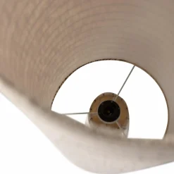 Hot WOOOD Loft vloerlamp metaal/bouclé met strepen 130 x Ø 30 cm Naturel